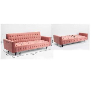 Sofa Bed Milchbar Mauve 219cm - JULIA VENCE STORE
