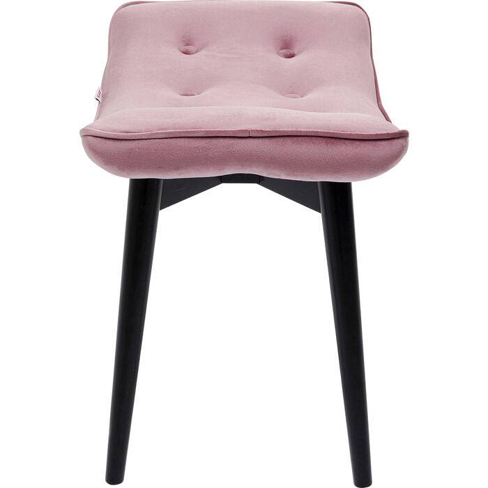 Stool Black Vicky Velvet Mauve 46x59cm - JULIA VENCE STORE
