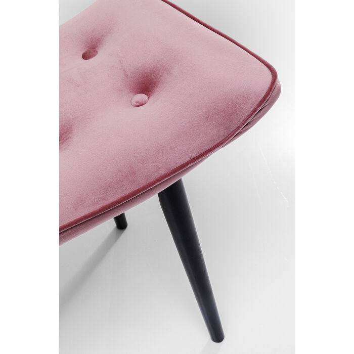 Stool Black Vicky Velvet Mauve 46x59cm - JULIA VENCE STORE