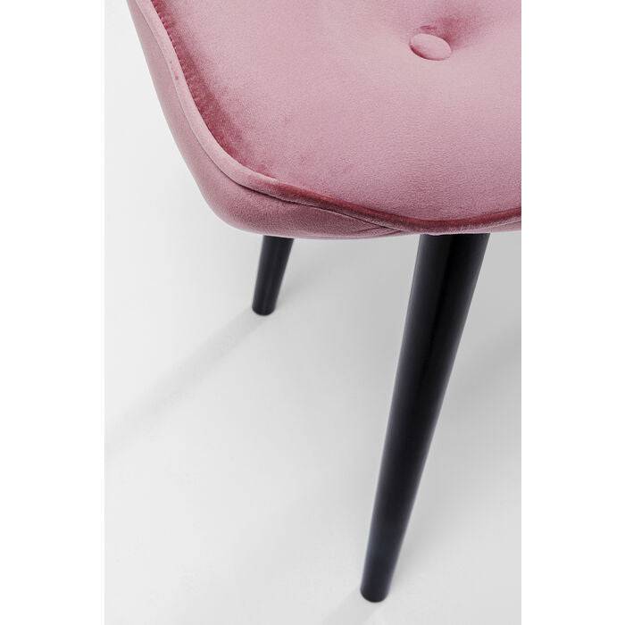 Stool Black Vicky Velvet Mauve 46x59cm - JULIA VENCE STORE