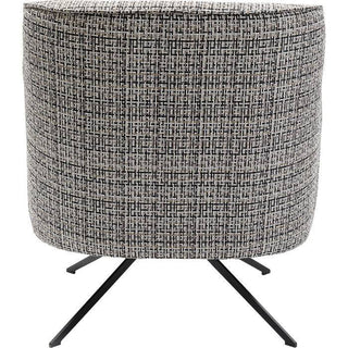 Swivel Armchair Iceland Black White - JULIA VENCE STORE