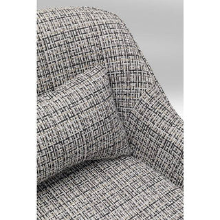 Swivel Armchair Iceland Black White - JULIA VENCE STORE