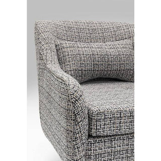 Swivel Armchair Iceland Black White - JULIA VENCE STORE