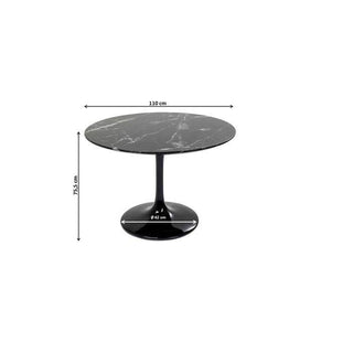Table Solo Marble Black √ò110 - JULIA VENCE STORE