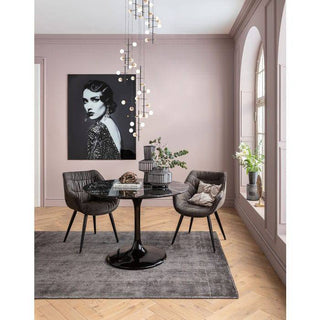 Table Solo Marble Black √ò110 - JULIA VENCE STORE