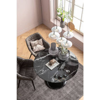 Table Solo Marble Black √ò110 - JULIA VENCE STORE