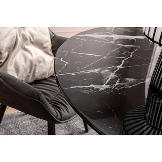 Table Solo Marble Black √ò110 - JULIA VENCE STORE