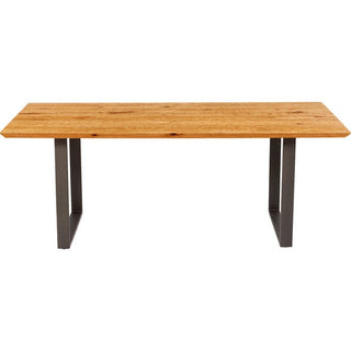 Table Symphony Oak Crude Steel 180x90 - JULIA VENCE STORE