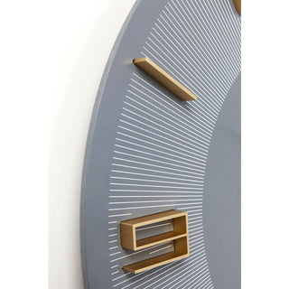 Wall Clock Leonardo Grey/Gold Ø49cm - JULIA VENCE STORE