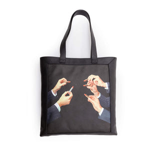 Travel Kit Tote Bag Black Lipstick SELETTI