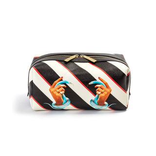 Wash Bag Stripes Hands with Snakes SELETTI