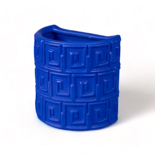 Terracotta Wall Vase Greche Blue SELETTI