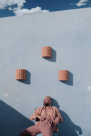 Magna Graecia Terracotta Wall vase Greche SELETTI