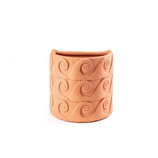 Magna Graecia Terracotta Wall vase Onde SELETTI