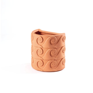 Magna Graecia Terracotta Wall vase Onde SELETTI