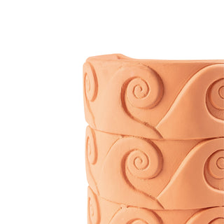 Magna Graecia Terracotta Wall vase Onde SELETTI