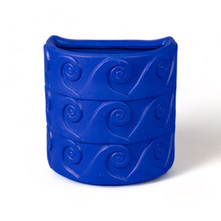 Terracotta Wall Vase Onde Blue SELETTI