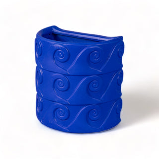 Terracotta Wall Vase Onde Blue SELETTI