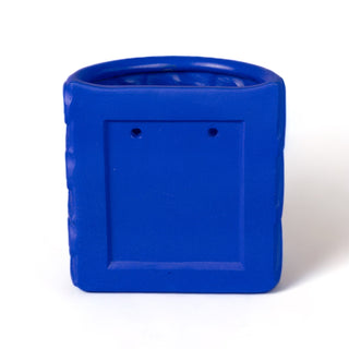 Terracotta Wall Vase Onde Blue SELETTI