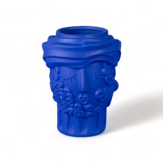 Terracotta Vase Man Blue SELETTI
