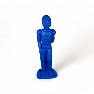 Terracotta Statue Helmet Blue SELETTI