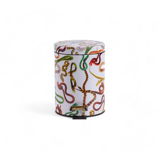 Dustbin 5L - Snakes White SELETTI