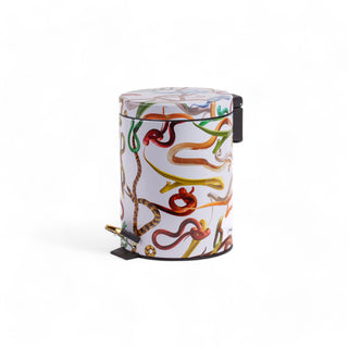 Dustbin 5L - Snakes White SELETTI