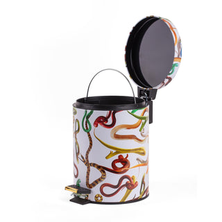 Dustbin 5L - Snakes White SELETTI