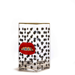 Glass vase big Shit Pois DEKOR