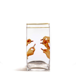 Glass vase big Lipstick SELETTI
