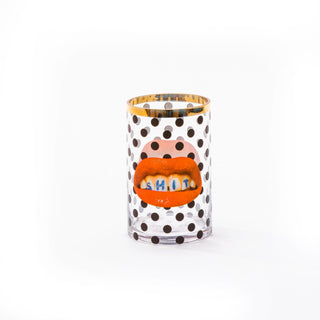 Glass Vase Shit Pois Cylindrical small SELETTI