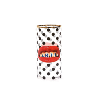 Glass Vase Shit Pois Cylindrical medium SELETTI