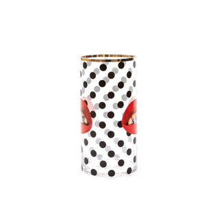 Glass Vase Shit Pois Cylindrical medium SELETTI