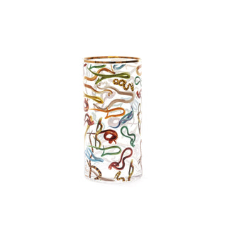 Glass Vase Snakes Cylindrical medium SELETTI