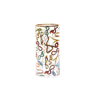 Glass Vase Snakes Cylindrical medium SELETTI