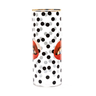 Glass Vase Shit Pois Cylindrical Big SELETTI
