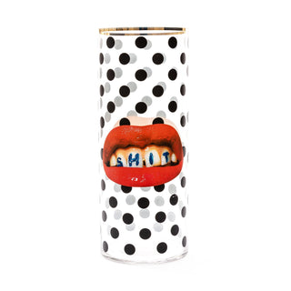 Glass Vase Shit Pois Cylindrical Big SELETTI