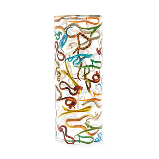 Glass Vase Snakes Cylindrical Big SELETTI