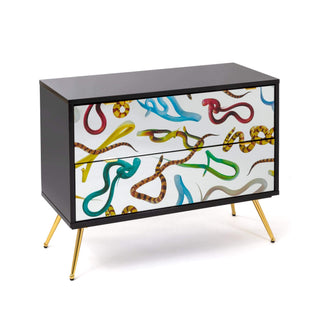 Chest of Two Drawers Snakes SELETTI