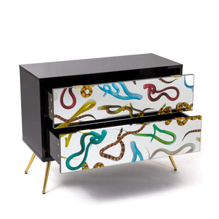 Chest of Two Drawers Snakes SELETTI