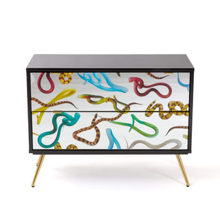 Chest of Two Drawers Snakes SELETTI