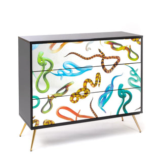 Chest of Three Drawers Snakes SELETTI