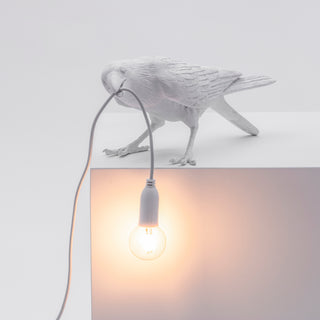 Bird Lamp White Playing SELETTI
