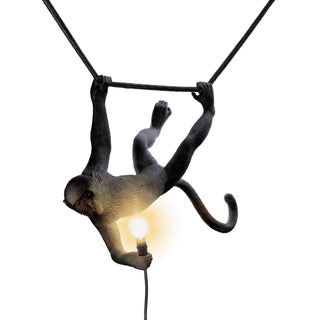 The Monkey Lamp Swing Black SELETTI
