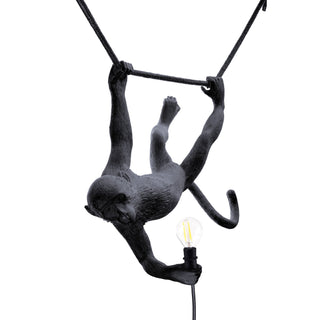 The Monkey Lamp Swing Black SELETTI