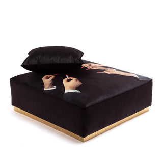 Modular Pouf Lipstick Black SELETTI