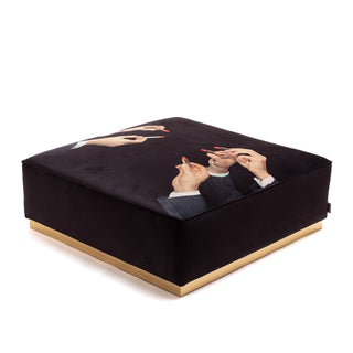 Modular Pouf Lipstick Black SELETTI