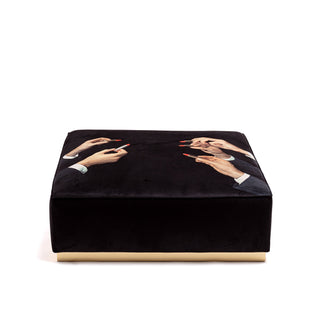 Modular Pouf Lipstick Black SELETTI