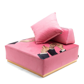 Modular Pouf Lipstick Pink SELETTI