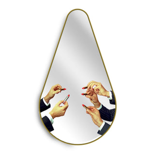 Mirror Gold Frame Pear Lipsticks SELETTI